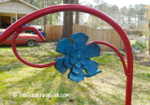 hand painted shepherd's hook