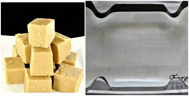 Line a pan with a silicone mat to make fudge