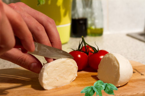 tomato basil and mozzarella