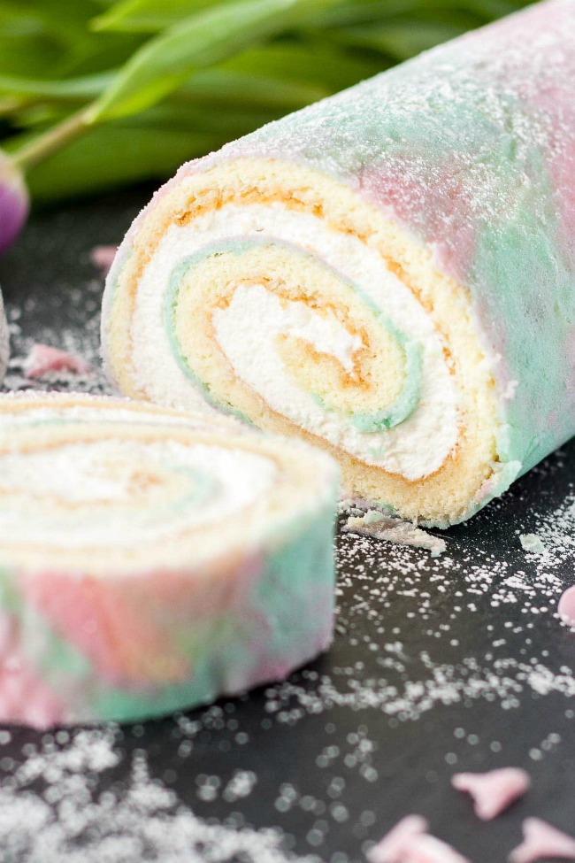 Watercolor cake roll from Liv for Cake