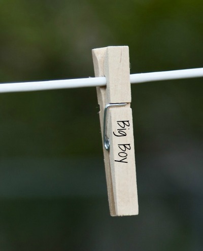 Gardening hacks - Use Clothes pins used as plant markers