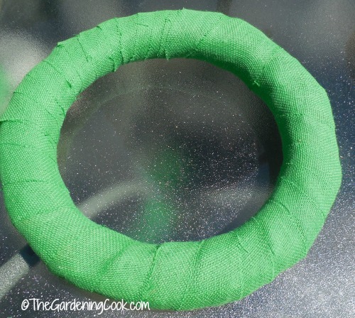 covered wreath form