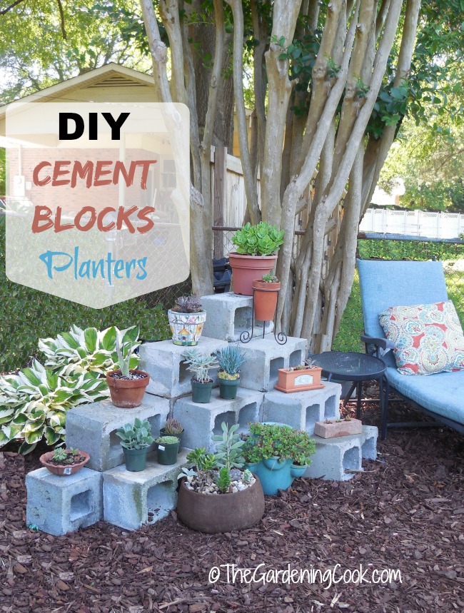 This DIY Cement Blocks plant shelf is easy to make and is a great way to showcase my succulent and cacti plant pots