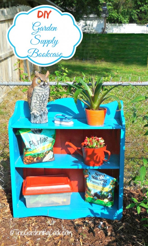 See the transformation of my DIY Bookcase Garden Make Over. From trash to treasure!