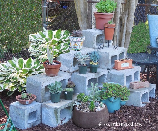 Cement blocks side view