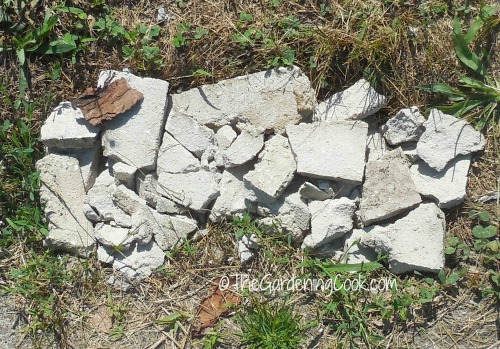 cement goes in a hole by the mail box