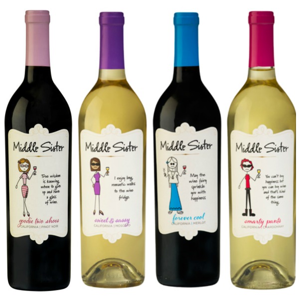Four Middle Sister wines