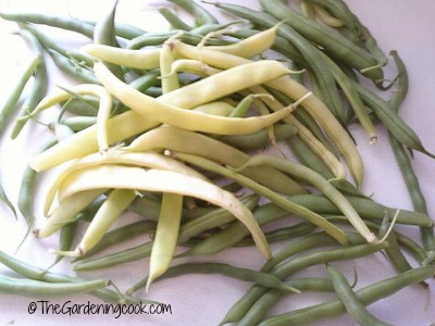 yellow and green beans
