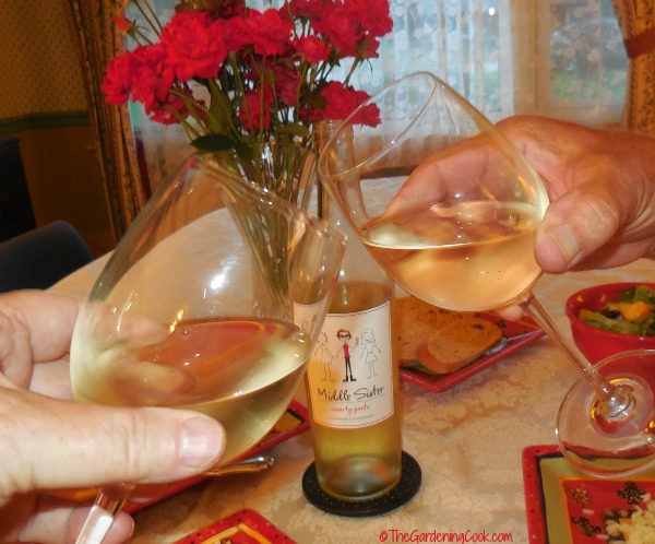 Toasting my middle sisters with Smarty Pants Chardonnay