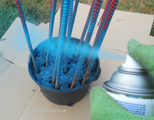 spray the re-bar