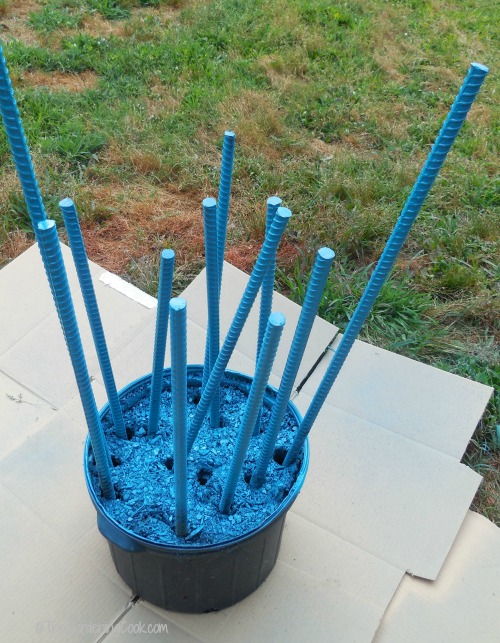 Sprayed re-bar