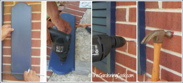 Attaching the sign board.
