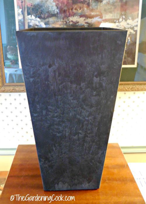 tall black planter