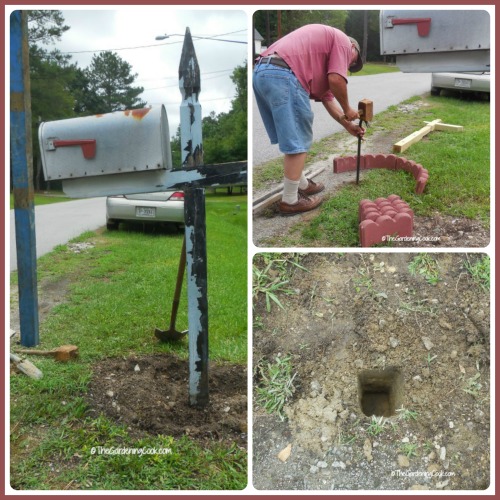 Digging the mailbox post hole