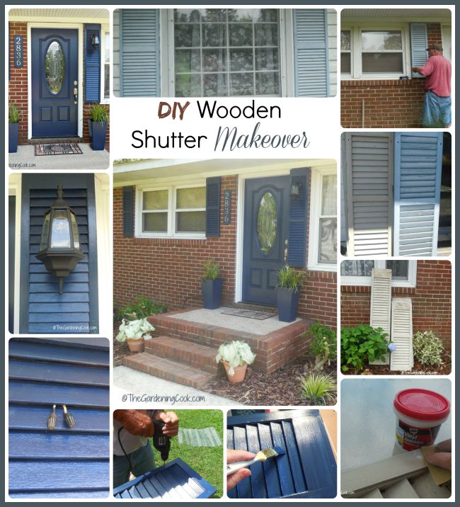 We re-purposed our old wooden shutters into a new, updated look.