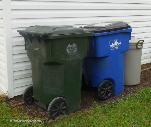 Garbage bins on the side of the house are less of an eyesore