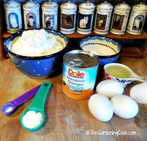 Ingredients for the Dole Mandarine cake