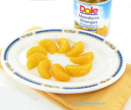 Mandarin orange slices for decorating the top of the cake