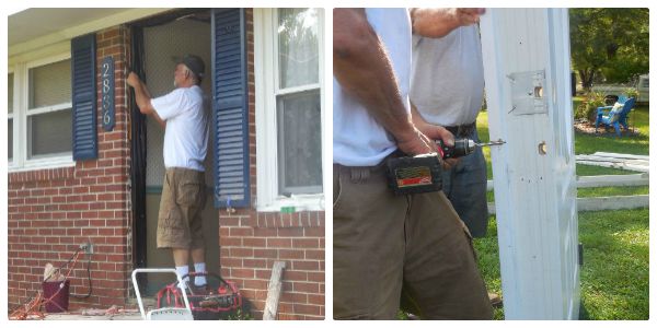getting the door ready for the opening