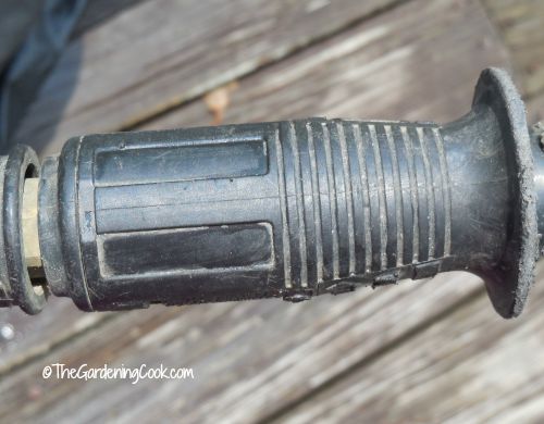 Adjustable nozzle for a power washer.