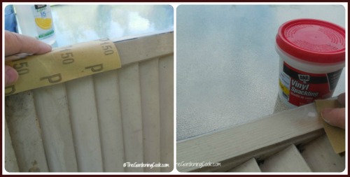 Sand shutters and fill screw holes