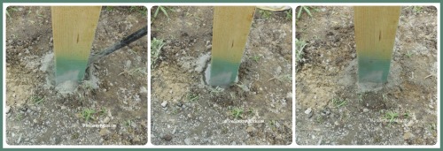 Quick set cement stablizes a mailbox