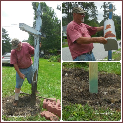 removing old mailbox post