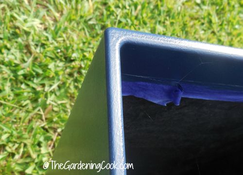 repaired edge of planter