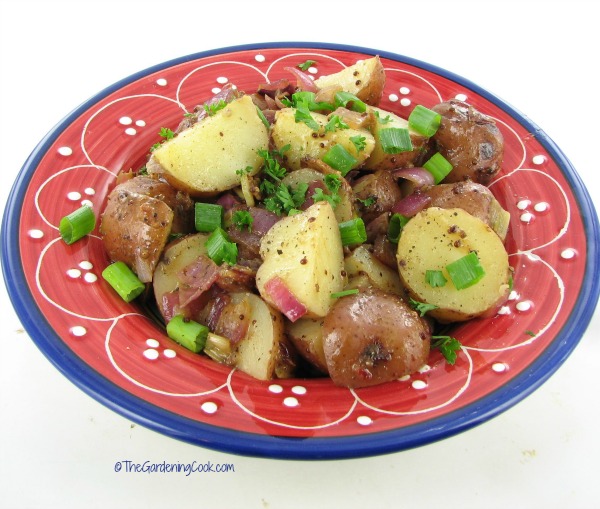 Warm Tuscan Bacon Potato Salad – A Grill Side dish
