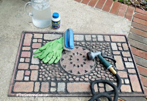 Door mat after a cleaning