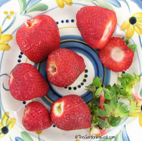 hulled strawberries