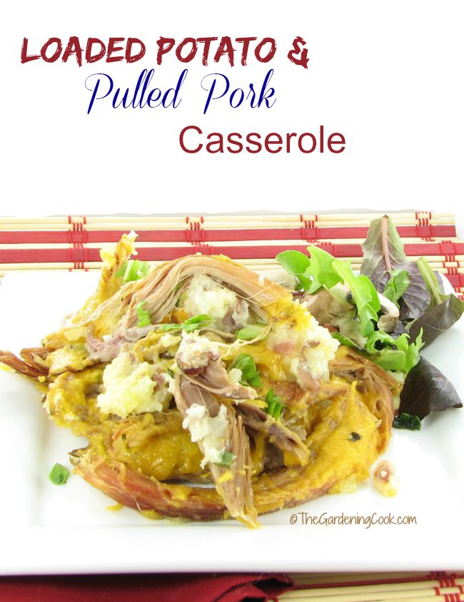 This loaded mashed potato and pulled pork casserole is the ultimate comfort food.