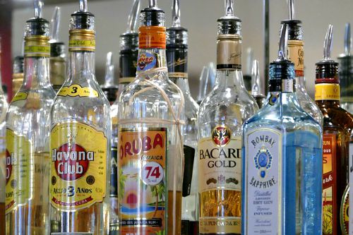 Start small with a collection of alcohol for a home bar
