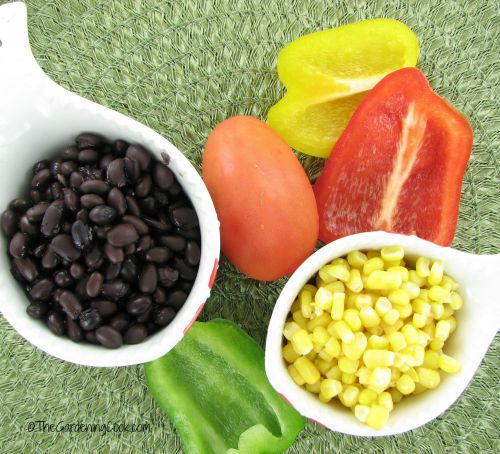 ingredients for gluten free black bean pizza
