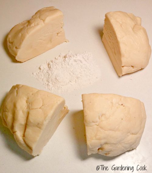 Portioned cookie dough