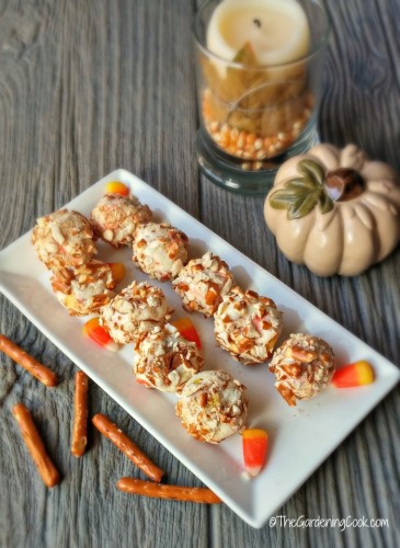 Candy corn pretzel balls