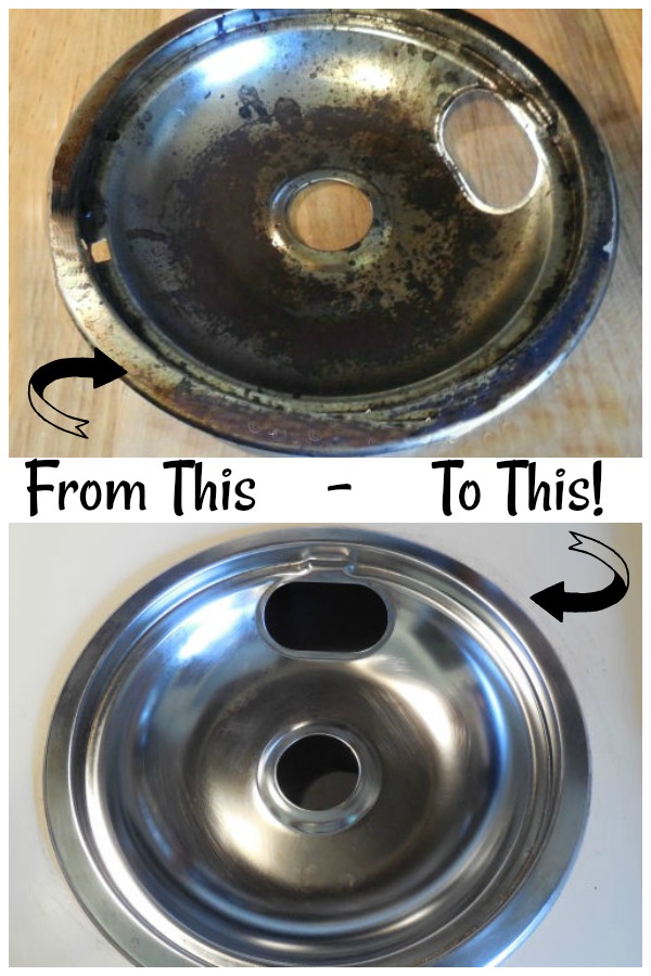 Drip pan cleaning tips. Clean your burner drip pans easily with just three common ingredients. Click through to find out how easy it is.
