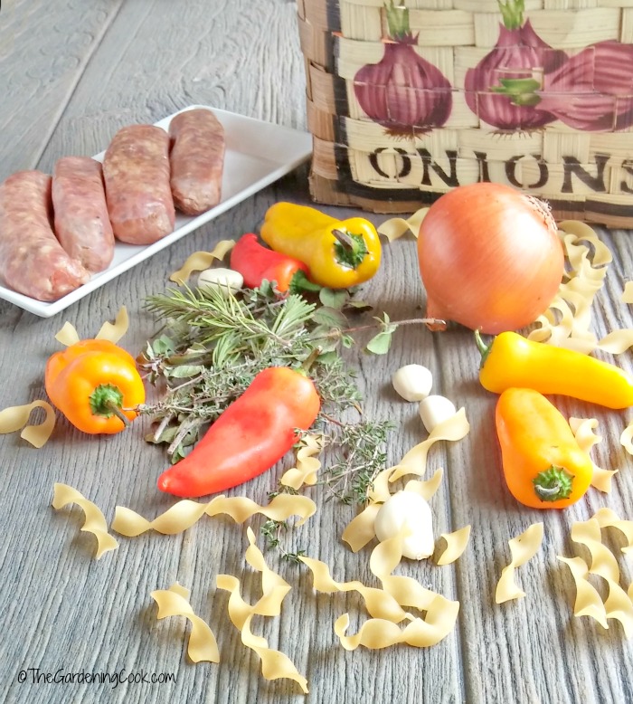 ingredients for Italian sausage casserole