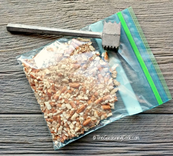 crushed pretzels