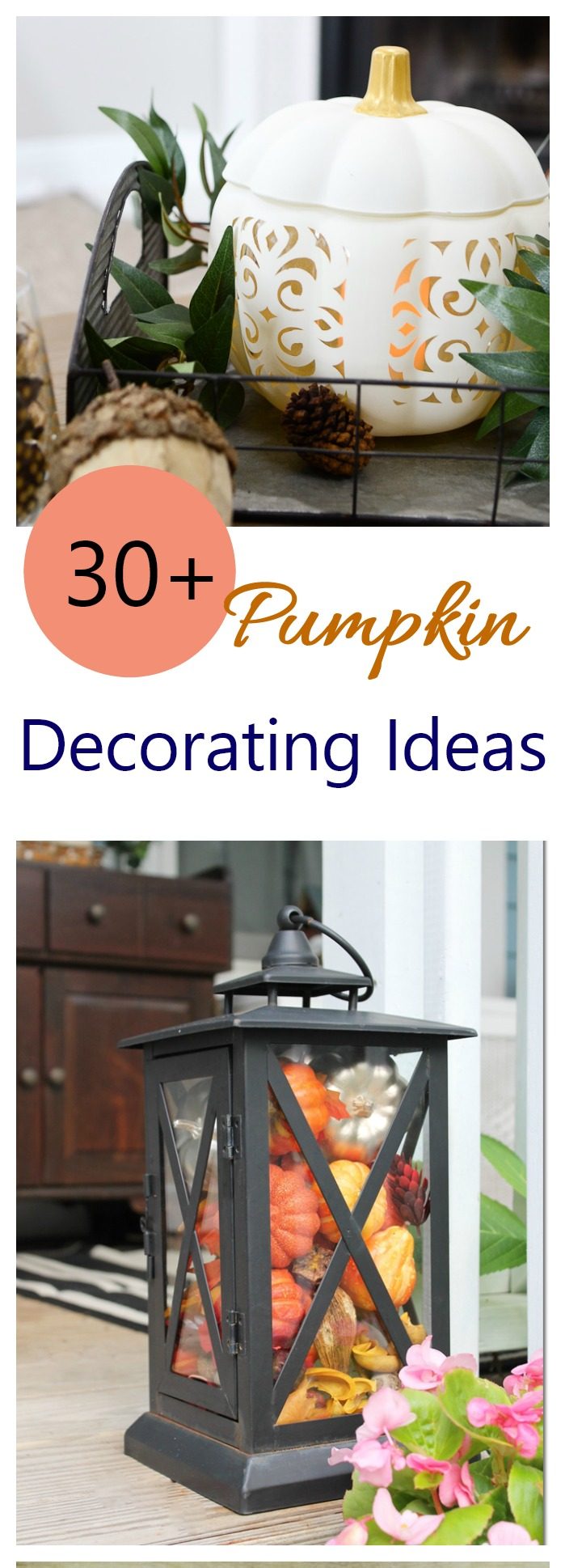 It's pumpkin season. Decorate in style with one of these 30+ pumpkin projects #pumpkindecor