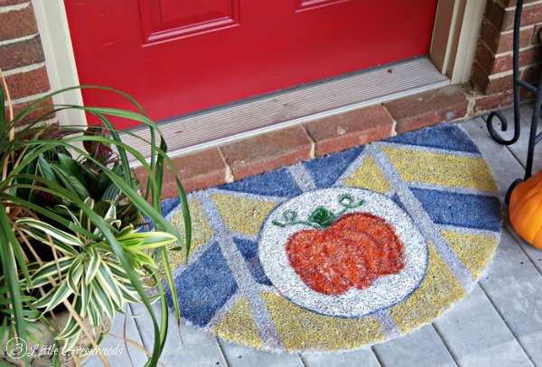 Pumpkin Doormat from 3littlegreenwoods.com