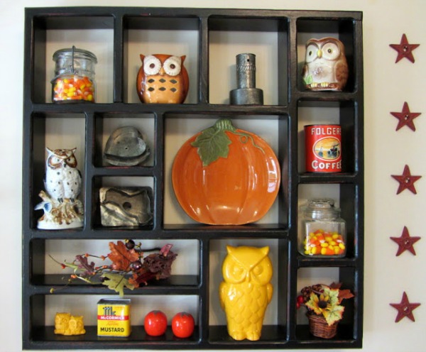 autumn shadow box from organizedclutter.net