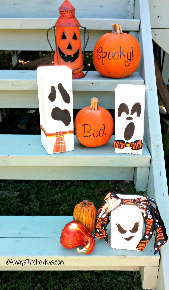 Spooky wood cut out ghosts