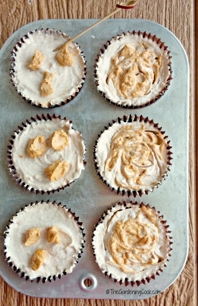 Swirl the cheesecakes