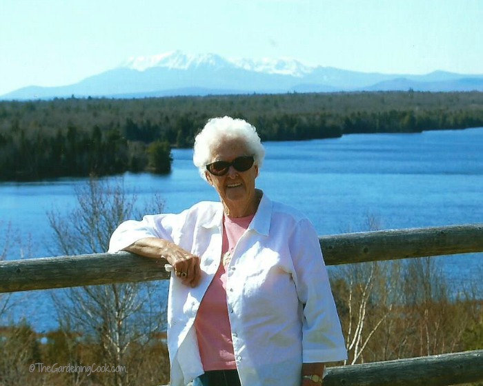 My mother by the lake.
