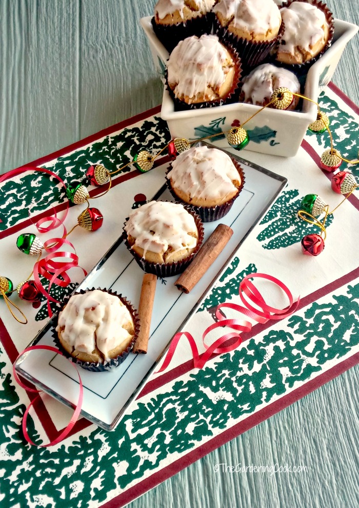 Glazed eggnog muffins are perfect for any holiday brunch or breakfast