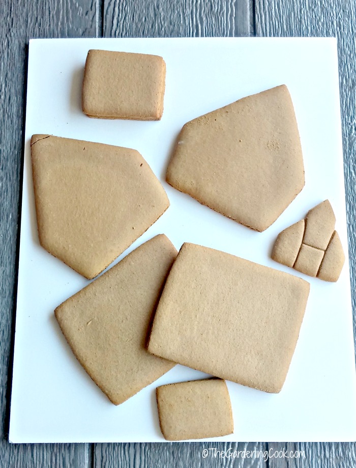 Foam board makes a great base for a gingerbread house