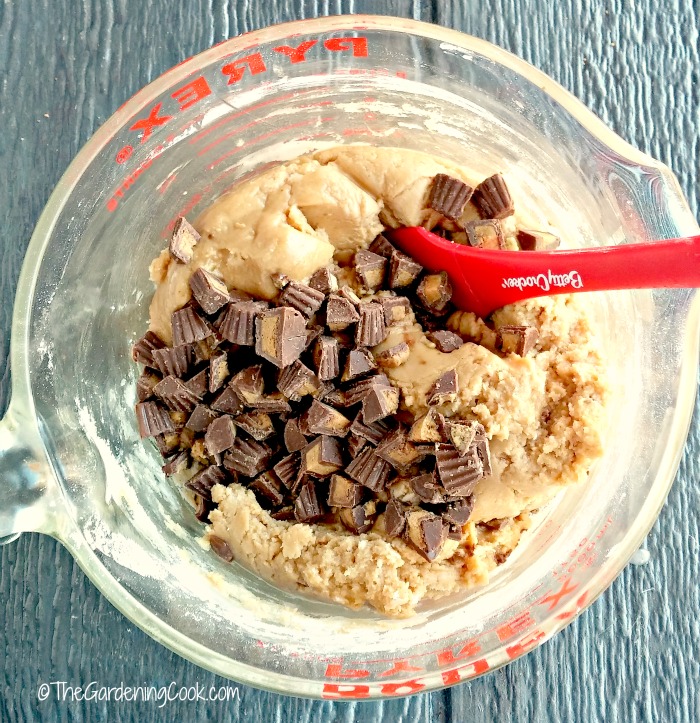 add the peanut butter cups