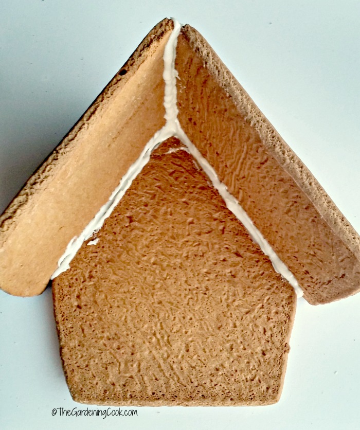 Royal icing makes good glue for gingerbread houses.
