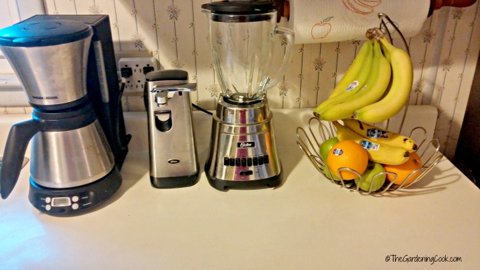 Only have out appliances that you use almost daily in a small kitchen